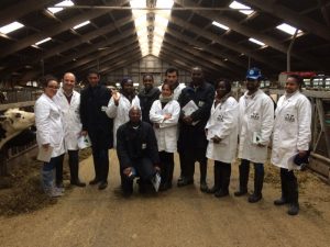 International trainees at Bles Dairies Farm